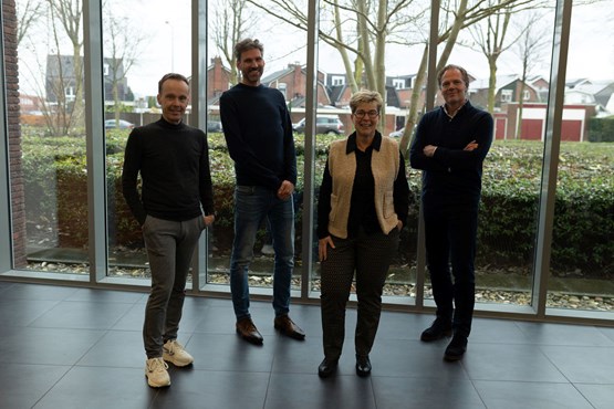 Het MT van Ons Huis met v.l.n.r. René, Menno, Yolanda en Marc